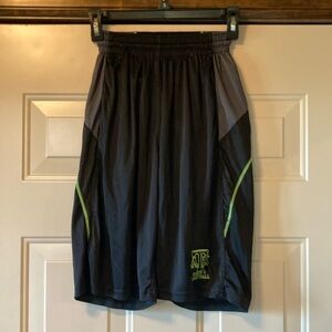 Small Texas A&M Aggies Women’s Basketball Shorts - Black, Neon Green, and Gray